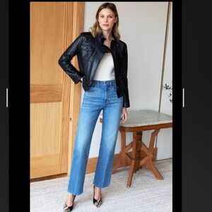 Emerson Fry Biker Jacket - Black Leather Moto NWT